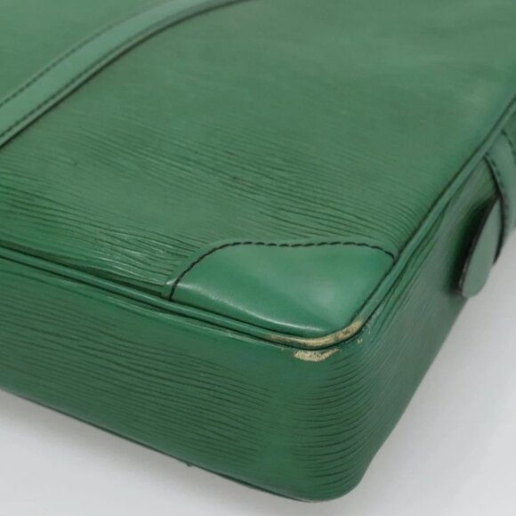 LOUIS VUITTON Epi Porte Documents Voyage Business Bag Green M54474 Auth - Picture 6 of 14